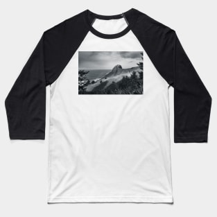 God's Thumb Photograph - Oregon Coast - Black and White Baseball T-Shirt